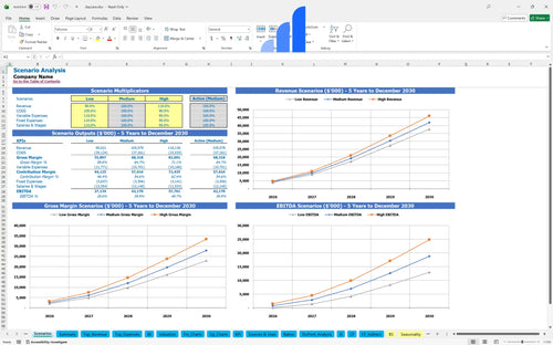 daycare financial model scenarios analysis bplant
