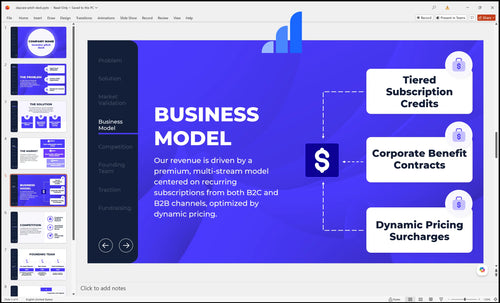 daycare pitch deck business model slide bplant