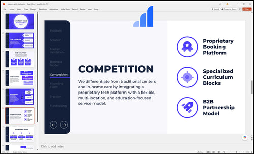 daycare pitch deck competition slide bplant