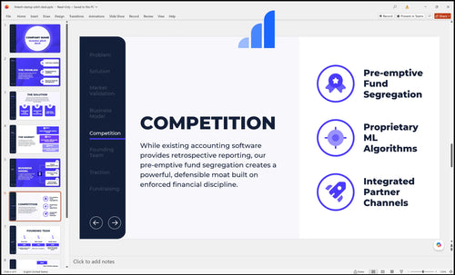 fintech startup pitch deck competition slide bplant