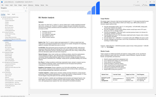 grocery delivery business plan market analysis bplant
