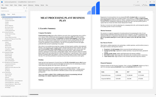 meat processing plant business plan executive summary bplant