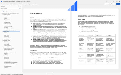 plumbing and hvac services business plan market analysis bplant