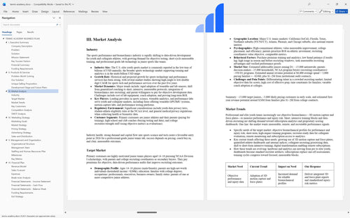 tennis academy business plan market analysis bplant