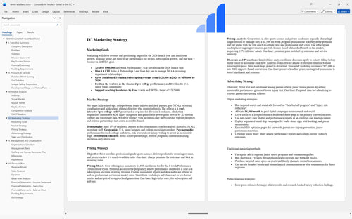 tennis academy business plan marketing strategy bplant