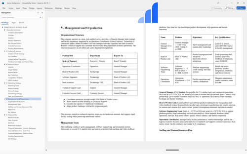 tennis facility business plan management bplant