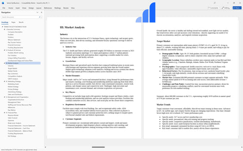 tennis facility business plan market analysis bplant