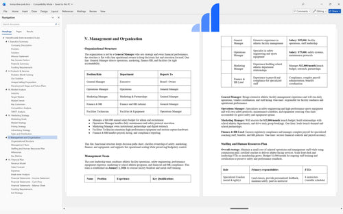 trampoline park business plan management bplant