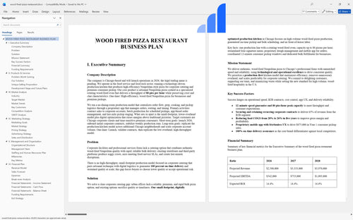 wood fired pizza restaurant business plan executive summary bplant