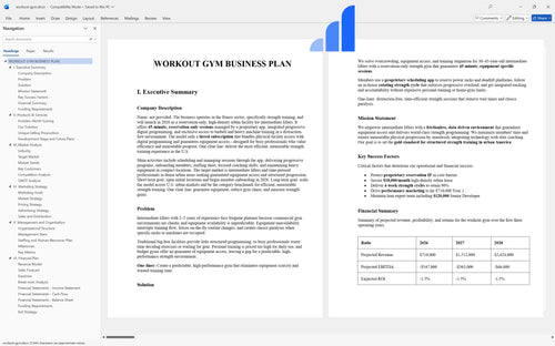 workout gym business plan executive summary bplant