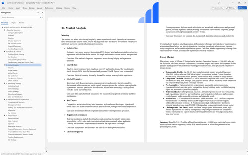 world record hotel business plan market analysis bplant