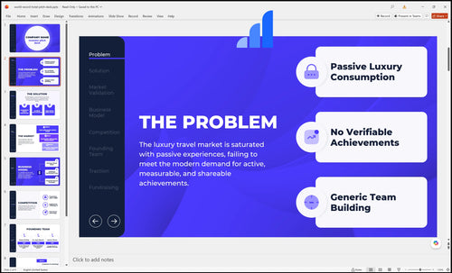 world record hotel pitch deck problem slide bplant
