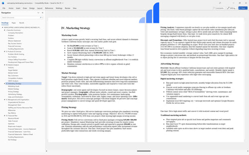 xeriscaping landscaping service business plan marketing strategy bplant