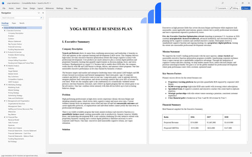 yoga retreat business plan executive summary bplant