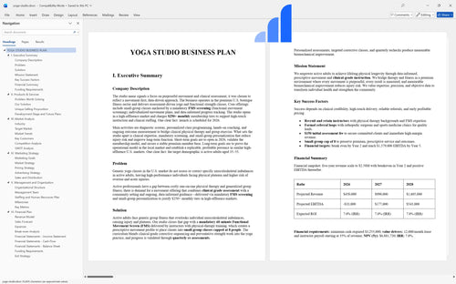 yoga studio business plan executive summary bplant