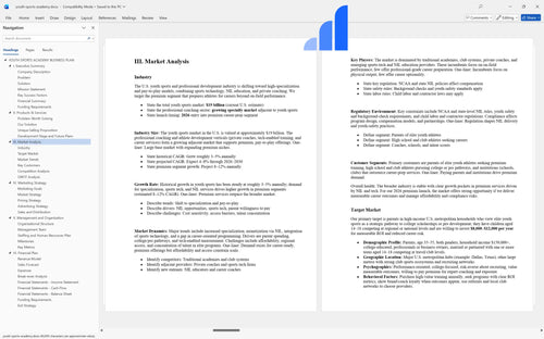 youth sports academy business plan market analysis bplant