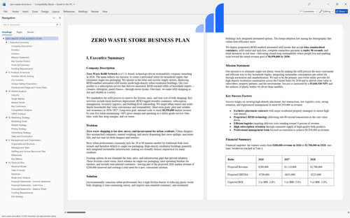 zero waste store business plan executive summary bplant