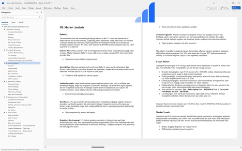 zero waste store business plan market analysis bplant