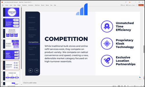 zero waste store pitch deck competition slide bplant