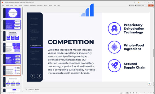zucchini farming pitch deck competition slide bplant